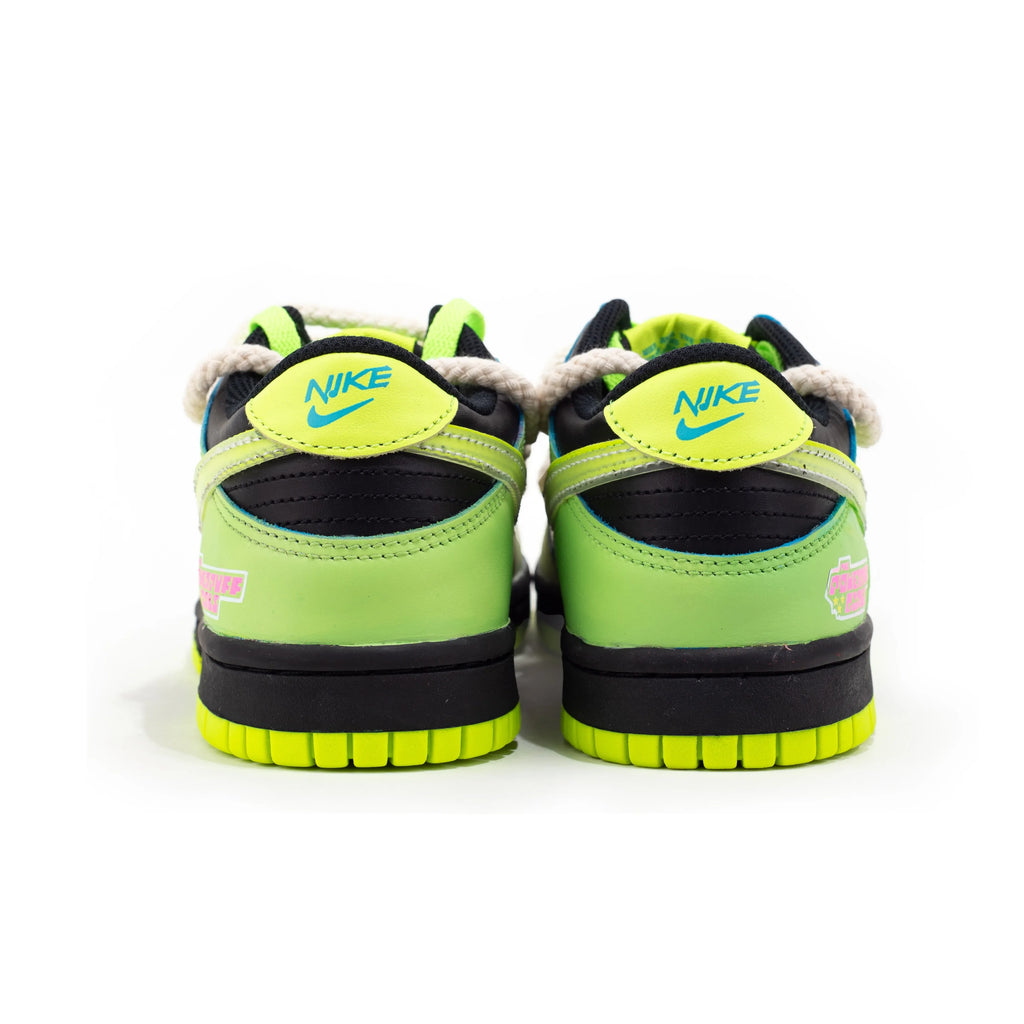 [Custom The Powerpuff Girls/Buttercup] Dunk Low Skateboard Shoes Green/Faded Color