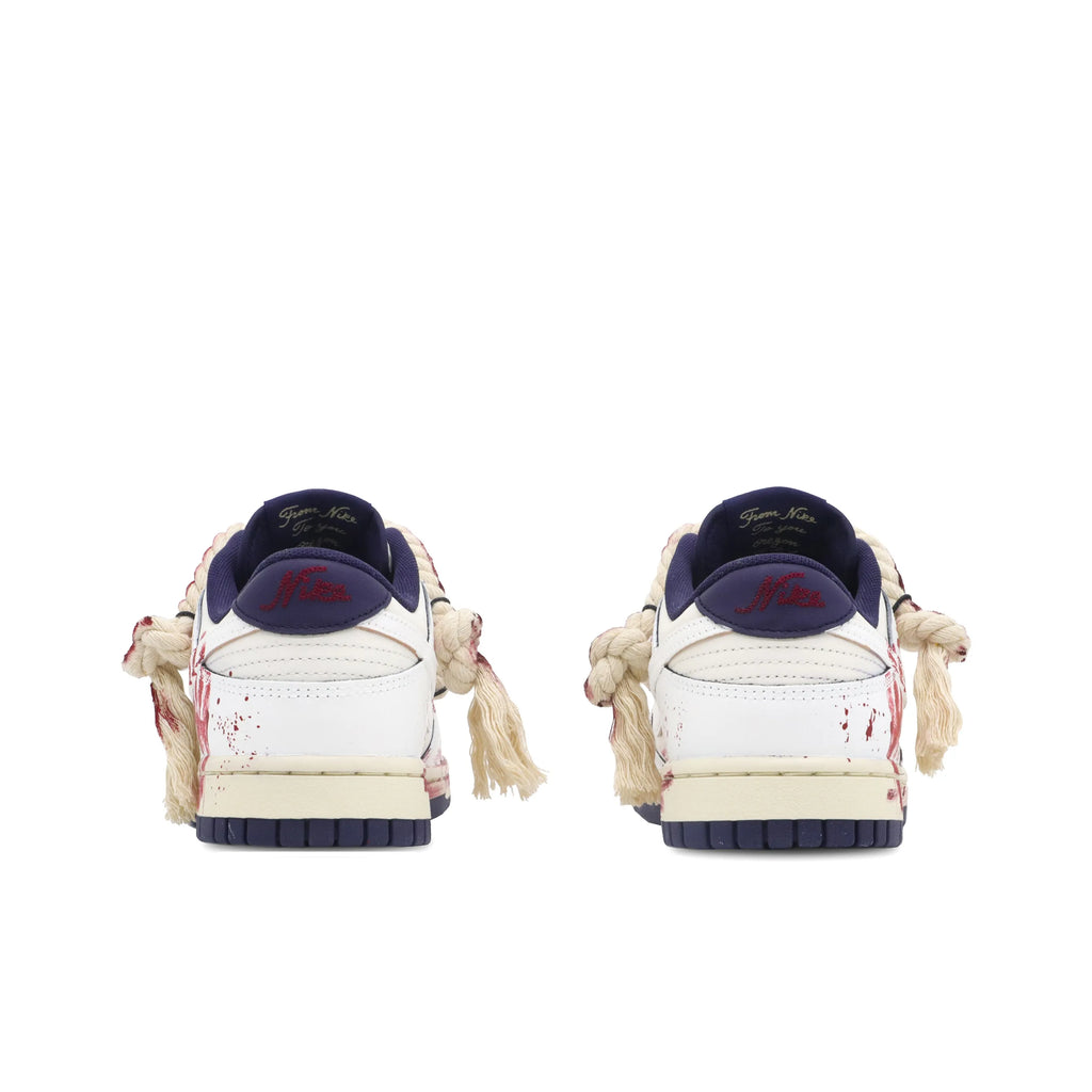 [Custom Blood-red Mummy] Dunk Skateboarding Shoes Unisex Red/White