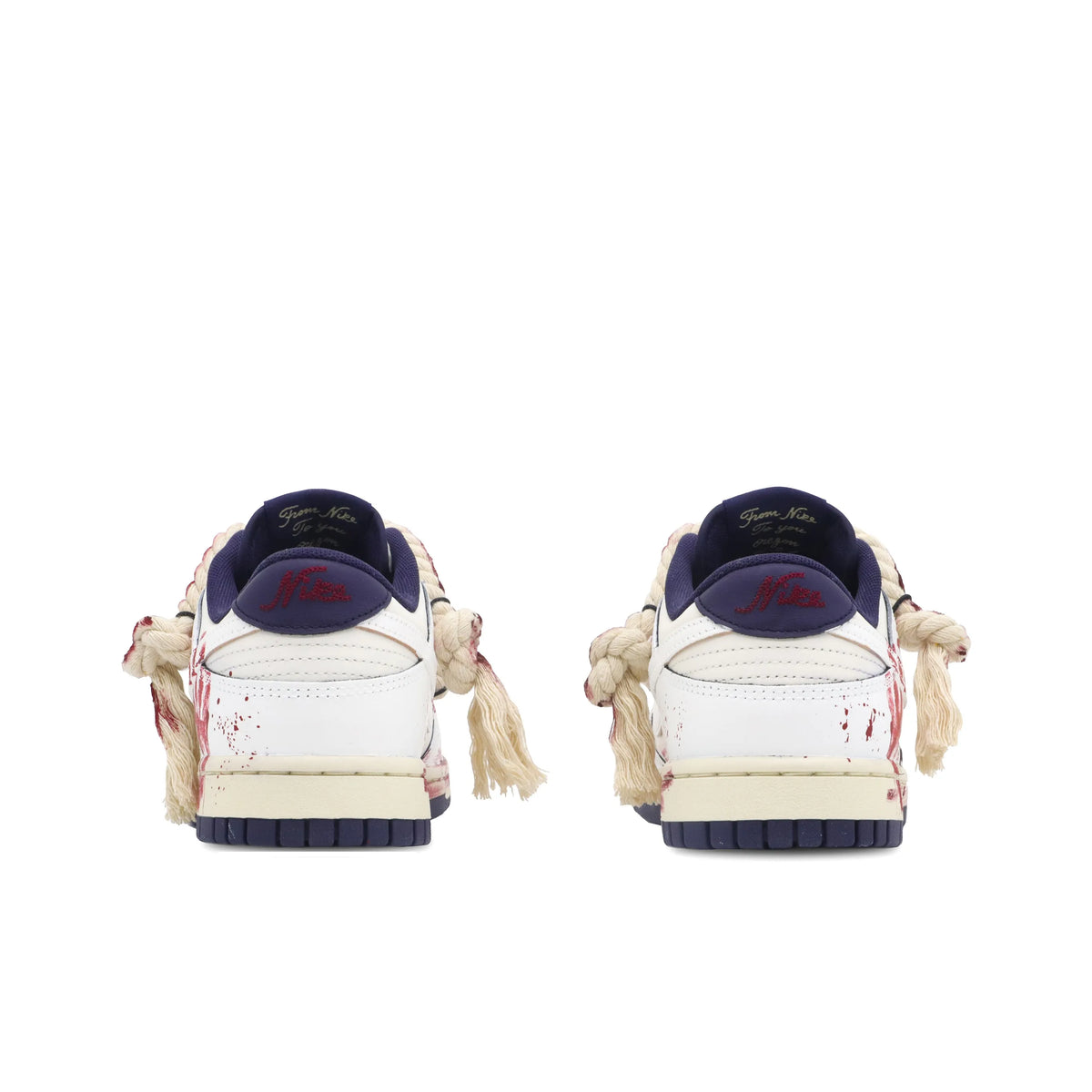 [Custom Blood-red Mummy] Dunk Skateboarding Shoes Unisex Red/White