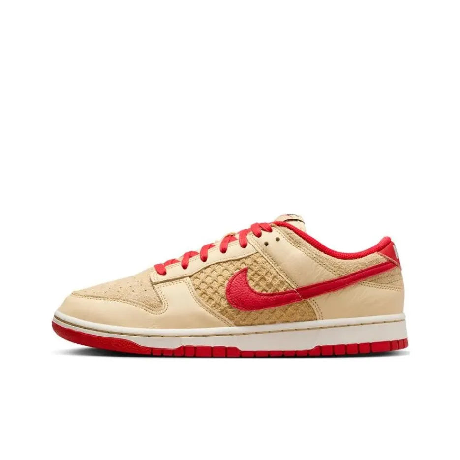 [Custom Waffles - Wheat] Dunk Low Skateboarding Shoes Unisex Brown