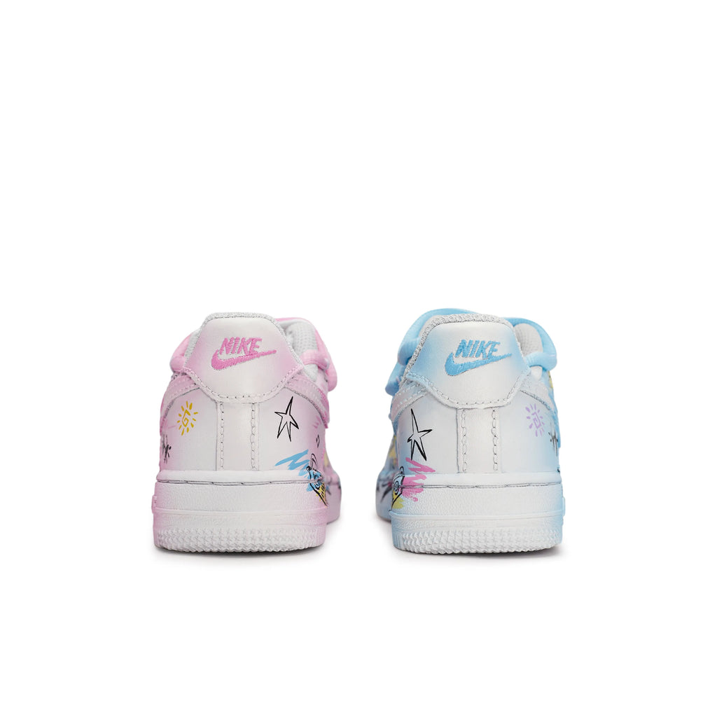 [Custom Party Land/Spilt Color] Air Force 1 Skateboard Shoes For Children Unisex