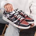 [Custom Men's Halloween spider web]  Dunk Skateboarding Shoes Men Low-top Black/White