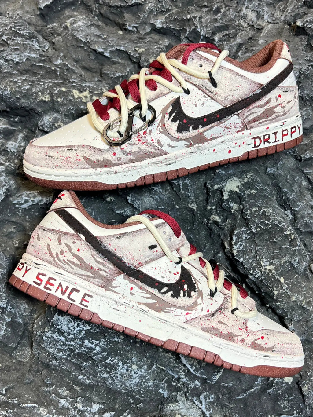 [Custom Mad Max] Dunk Skateboarding Shoes Men Low-top Brown/Red