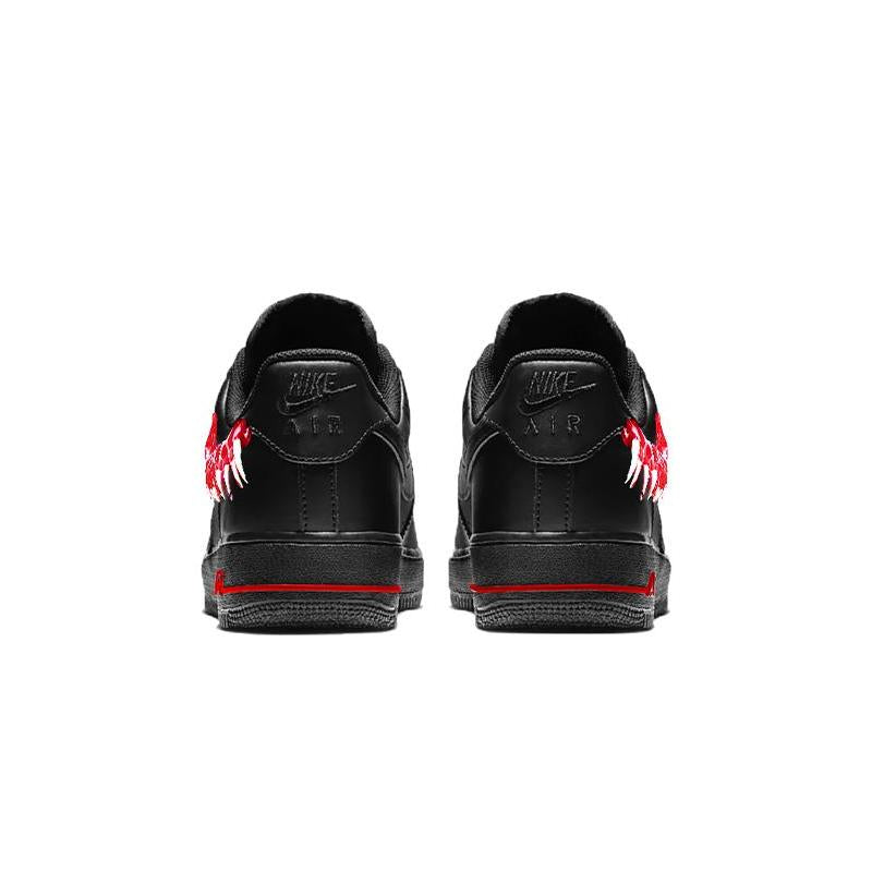 [Custom Women's Bloodstained Teeth 2.0]  Air Force 1 Skateboarding Shoes Women's Low-top Black