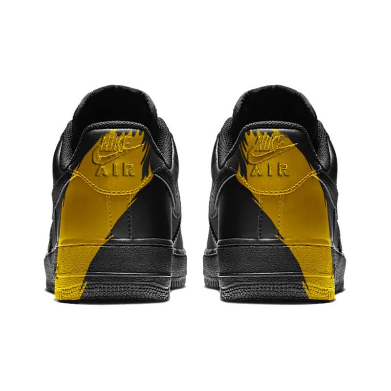 [Custom Treasure-hunting captain]  Air Force 1 Skateboarding Shoes Men Low-top Black/Gold