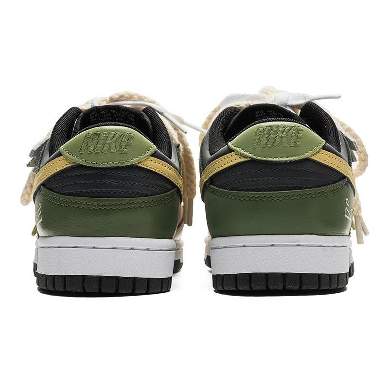 [Custom Female Grassland Ghost S-BOX]  Dunk Skateboarding Shoes Women's Low-top Brown/Green