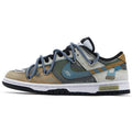 [Custom Women's non-biodegradable S-BOX]  Dunk Skateboarding Shoes Women's Low-top White/Brown