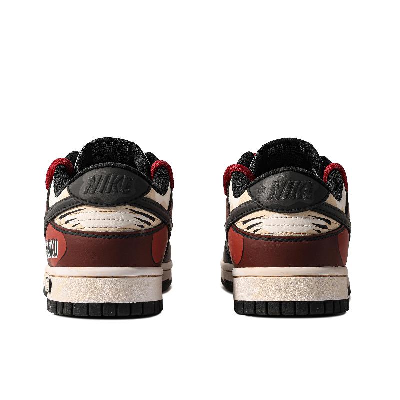[Custom SHOHOKUS]  Dunk Skateboarding Shoes Women's Low-top Black/Red