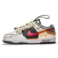 [Custom Midnight dusk]  Dunk Skateboarding Shoes Unisex Low-top Beige/Yellow