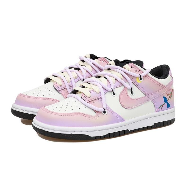 [Custom Shi Huai Niao Nu S-BOX]  Dunk Skateboarding Shoes Women's Low-top Yellow/purple