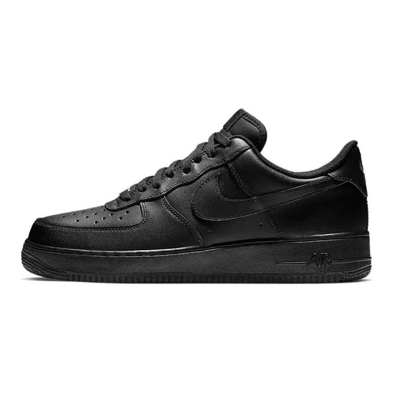 [Custom Black Wolf claws for men and women]  Air Force 1 Skateboarding Shoes Unisex Low-top Black/white