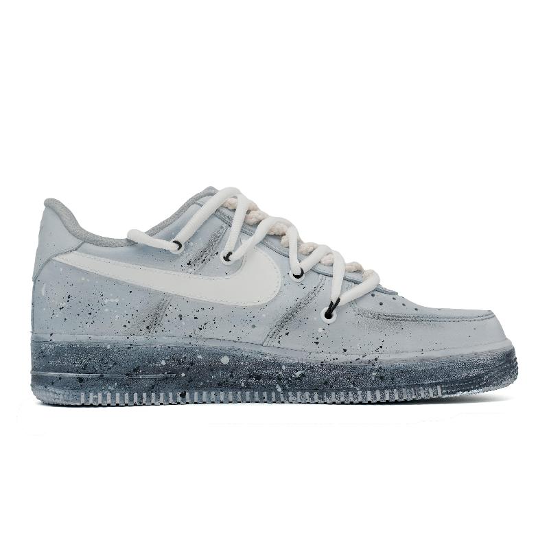 [Custom American graffiti men's style in gray and black]  Air Force 1 Skateboarding Shoes Men