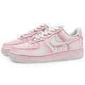 [Custom Pink Bambo]  Air Force 1 Skateboard Shoes Unisex Low-Top White/Pink