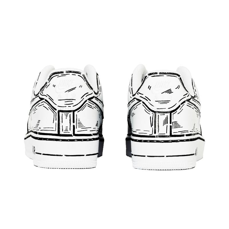 [Custom 2D]  Air Force 1 Skateboarding Shoes Men