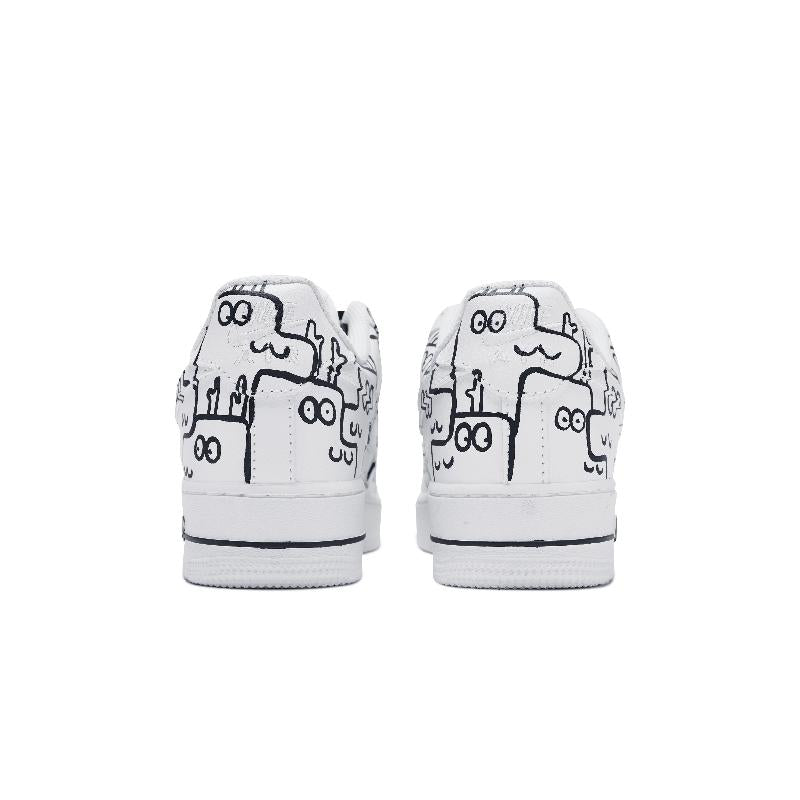 [Custom Men's Qile Longlong]  Air Force 1 Skateboarding Shoes Men Low-top Black