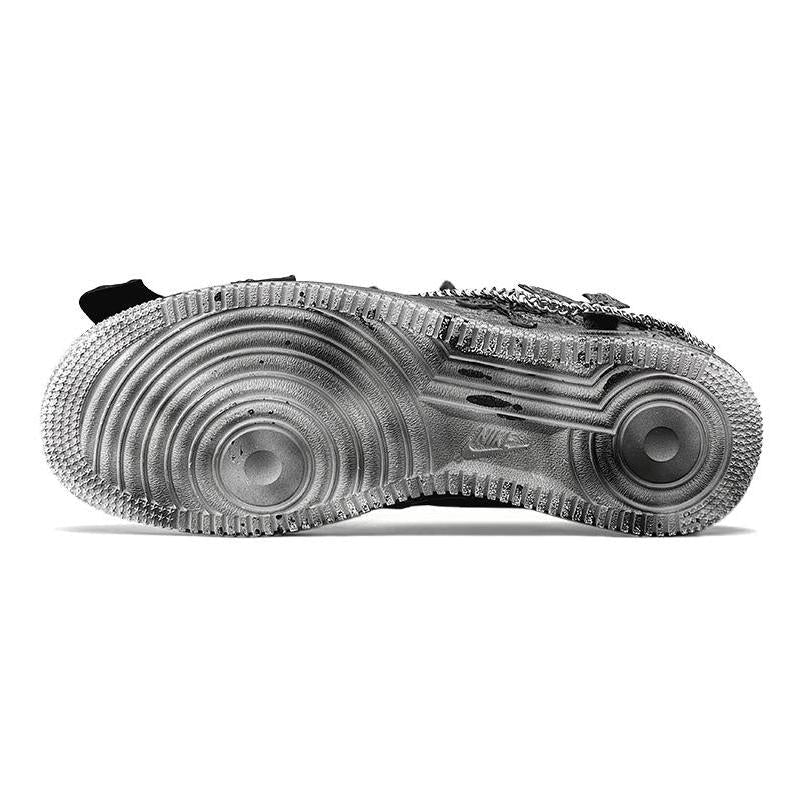 [Custom Men's cross black and grey]  Air Force 1 Skateboarding Shoes Men Low-top Black/Gray