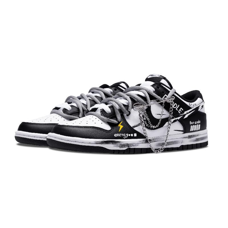 [Custom General energy]  Dunk Skateboarding Shoes Unisex Low-top White