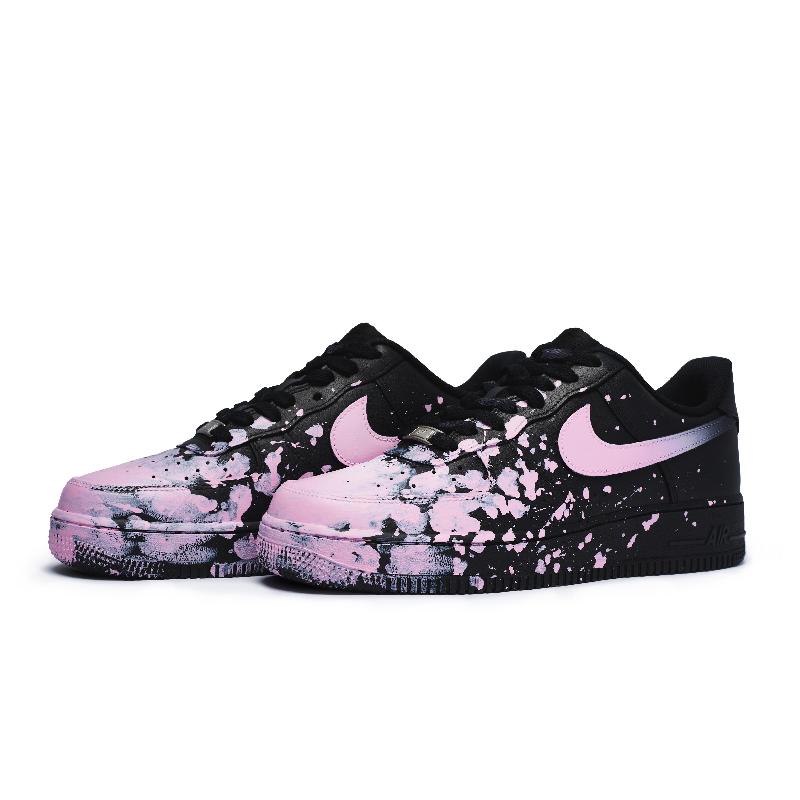 [Custom Women's crazy graffiti pink]  Air Force 1 Skateboard Shoes Women's Low-Top Pink