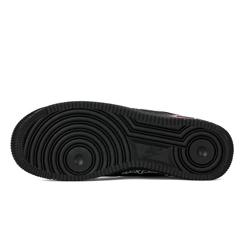 [Custom Women's low-top powder sneakers in black powder]  Air Force 1 Skateboarding Shoes Women's