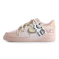 [Custom Pearl Blush]  Air Force 1 Skateboarding Shoes Women's Low-top Yellow/Brown