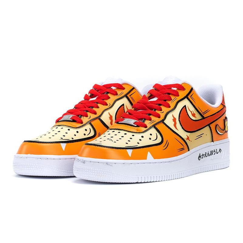 [Custom The female version of the little fire dragon is orange-yellow]  Air Force 1 Skateboarding Shoes Women's