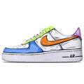 [Custom 2D blue Green Purple]  Air Force 1 Skateboarding Shoes Women's