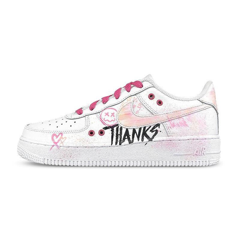 [Custom Satin Sugar]  Air Force 1 Skateboarding Shoes Women's