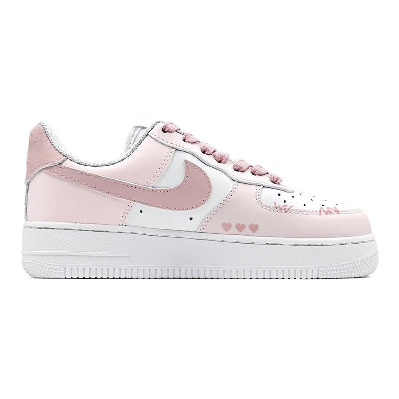 [Custom Flower Language]  Air Force 1 Skateboarding Shoes Women's Low-top Chalk White