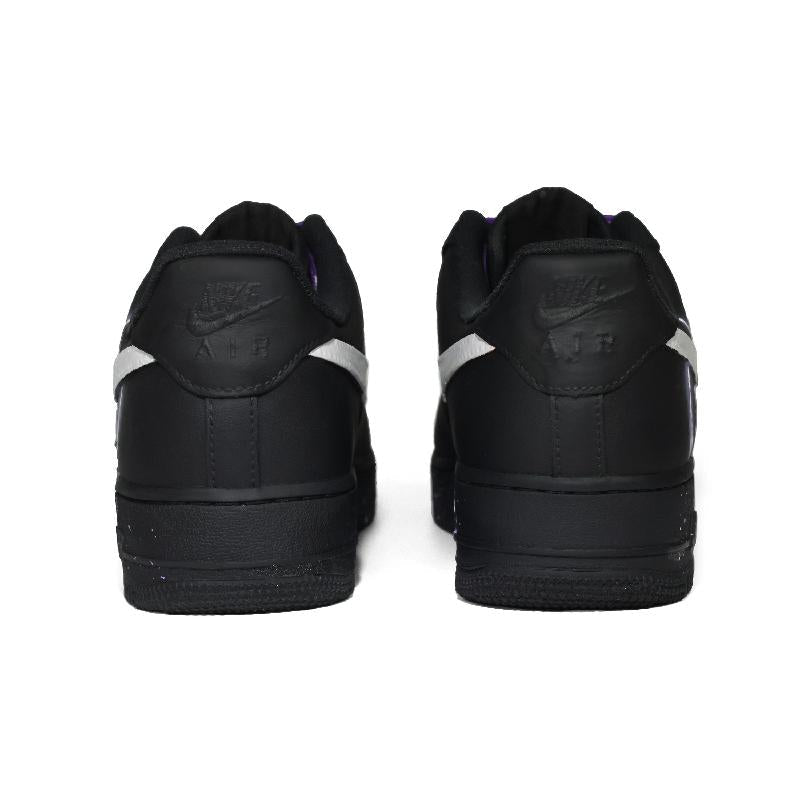 [Custom Unisex Midnight purple]  Air Force 1 Skateboard Shoes Unisex Low-Top Black/Purple/Silver