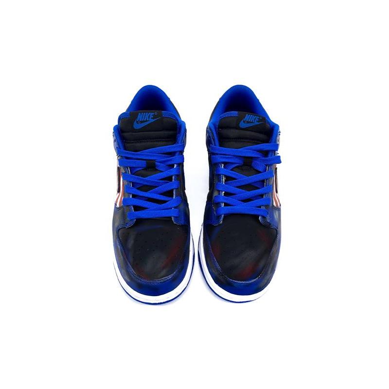 [Custom The unisex superhero Captain America]  Dunk Skateboarding Shoes Unisex Low-top Blue/Red