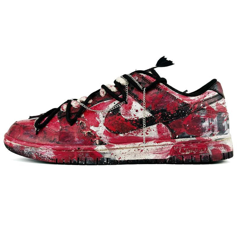 [Custom Crime Scene No. 7]  Dunk Skateboarding Shoes Men Low-top Black