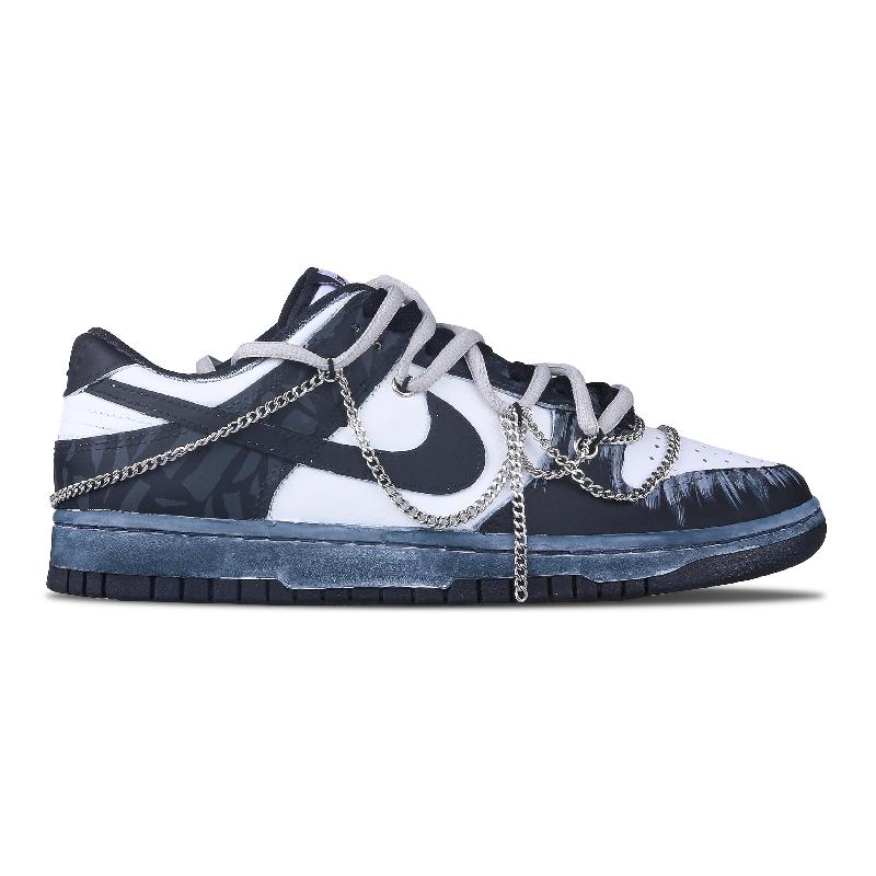 [Custom Male style: Deep and secluded jungle]  Dunk Skateboarding Shoes Men Low-top White
