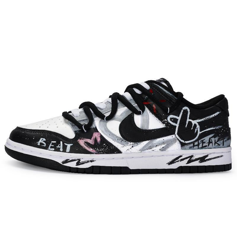 [Custom Male love bullseye]  Dunk Skateboarding Shoes Men