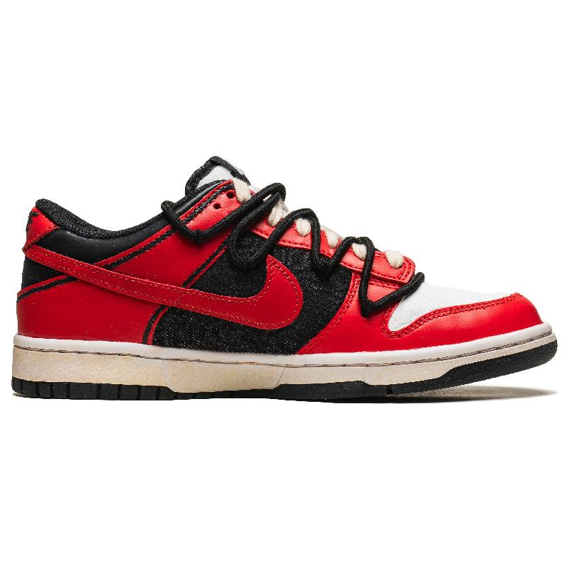 [Custom The red lotus is leaping]  Dunk Skateboarding Shoes Unisex Low-top Black
