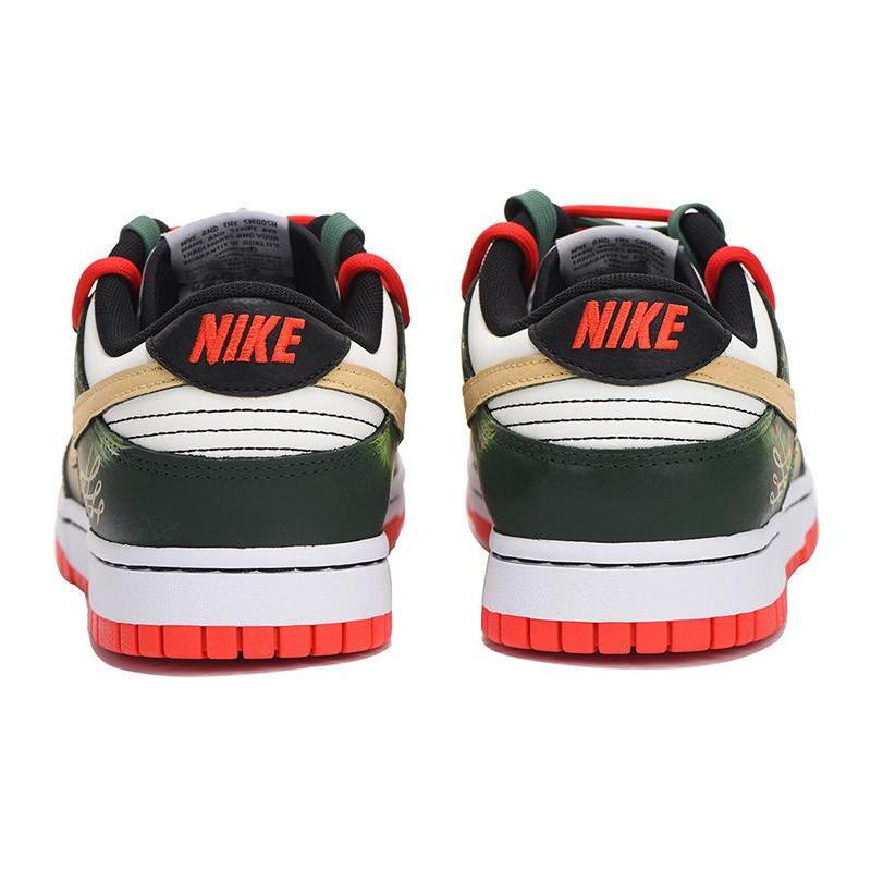 [Custom Men's Christmas tree] Nba X  Dunk Skateboarding Shoes Men Low-top Black/Red/Green
