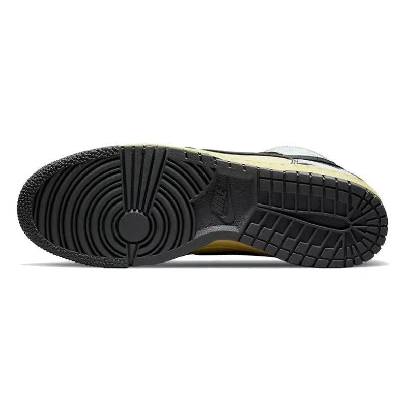 [Custom Mist shadow]  Dunk Skateboarding Shoes Unisex High-top Black/Grey/Beige