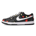 [Custom Men's heart-shaped black and red]  Dunk Skateboarding Shoes Men Low-top Black/Red