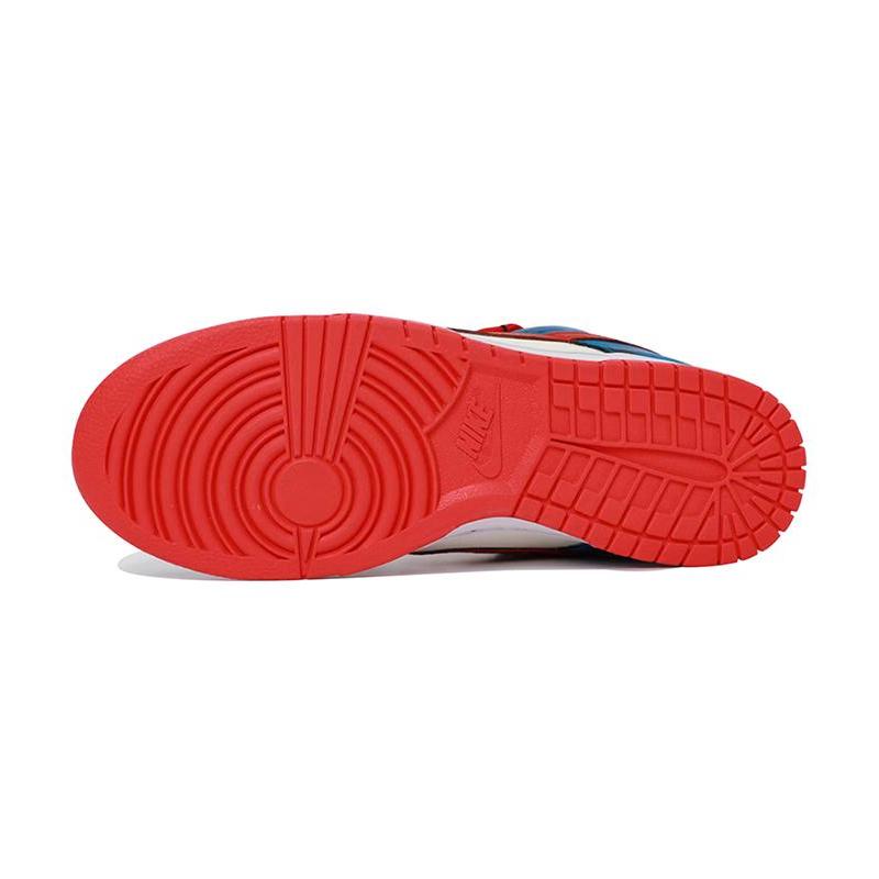 [Custom Rub the blue and red color]  Dunk Skateboarding Shoes Unisex