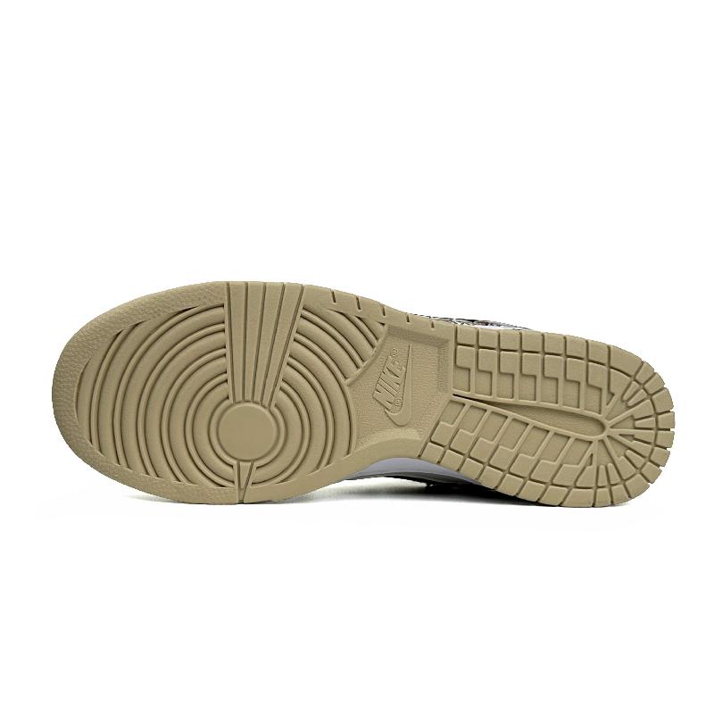 [Custom Mocha graffiti men's style in yellow and brown]  Dunk Skateboarding Shoes Men