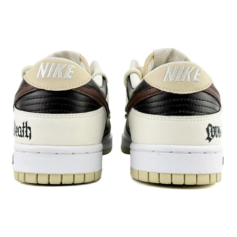 [Custom Cross]  Dunk Skateboarding Shoes Men Low-top Brown