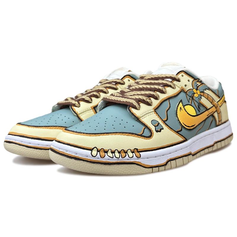 [Custom Men's Skull Coast]  Dunk Skateboarding Shoes Men