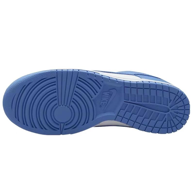 [Custom The cold winter is vast and clear]  Dunk Skateboarding Shoes Unisex Low-top White/Blue