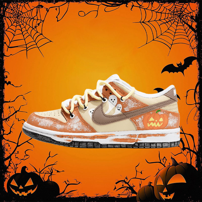 [Custom Sleepless Nights] Dunk Skateboarding Shoes Unisex Low-top Orange