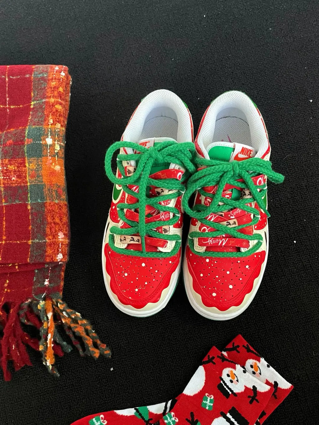 [Custom Christmas Reindeer] Dunk Women's Skateboarding Shoes Low-top