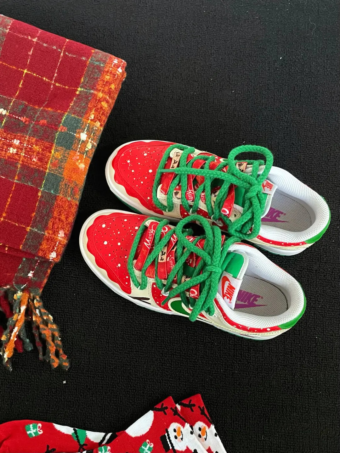 [Custom Christmas Reindeer] Dunk Women's Skateboarding Shoes Low-top