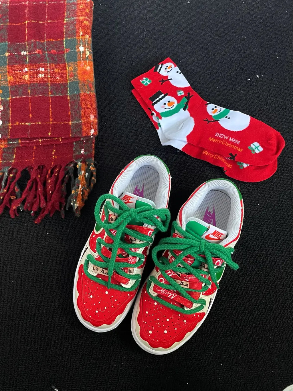[Custom Christmas Reindeer] Dunk Women's Skateboarding Shoes Low-top