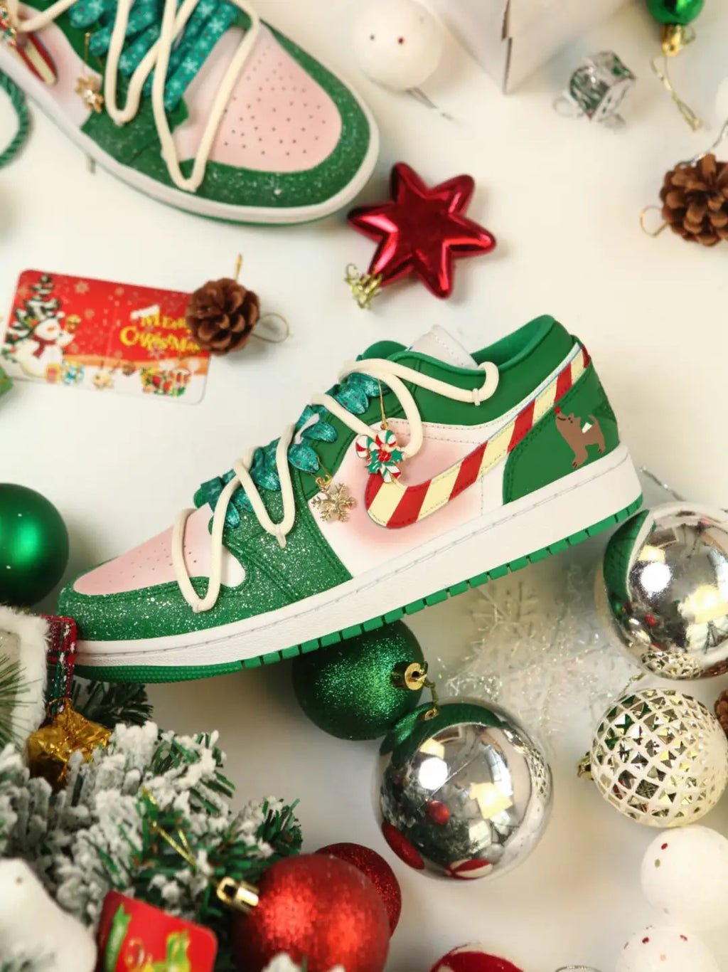 [Custom Christmas Puppy] Dunk Skateboarding Shoes Unisex Low-top
