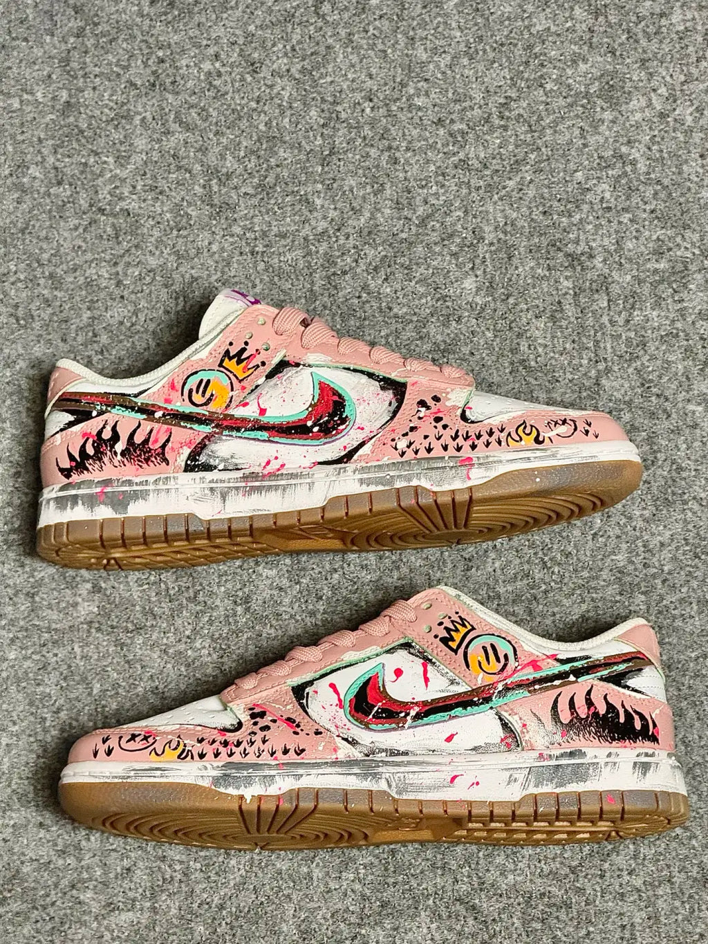 [Custom Smiley Face] Air Force 1 Skateboarding Shoes Unisex