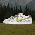 [Custom Street game]  Dunk Skateboarding Shoes Men Low-top Brown/yellow