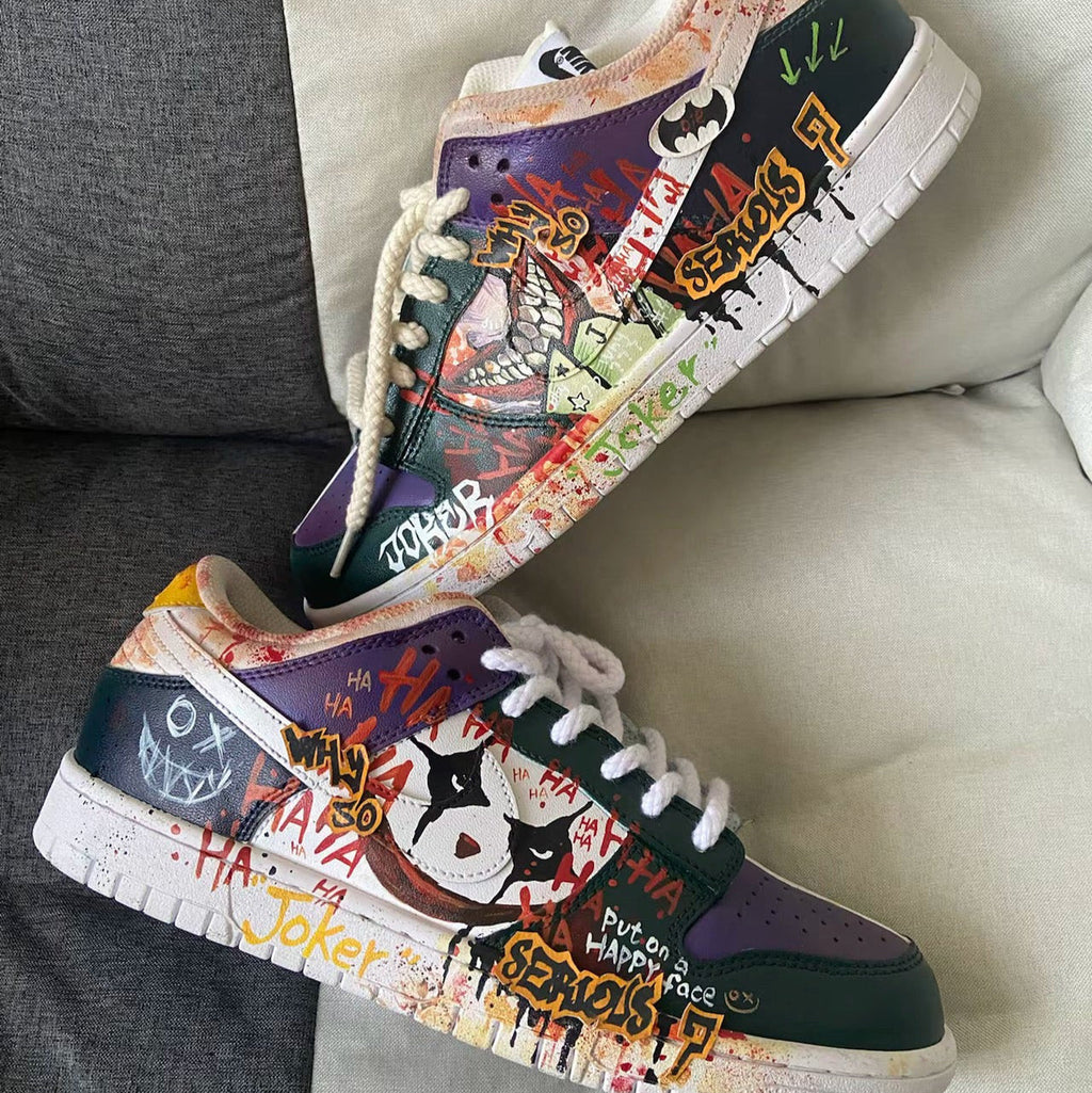 JOKER - Graffiti Hand-painted Mandarin Custom Dunk Low Unisex